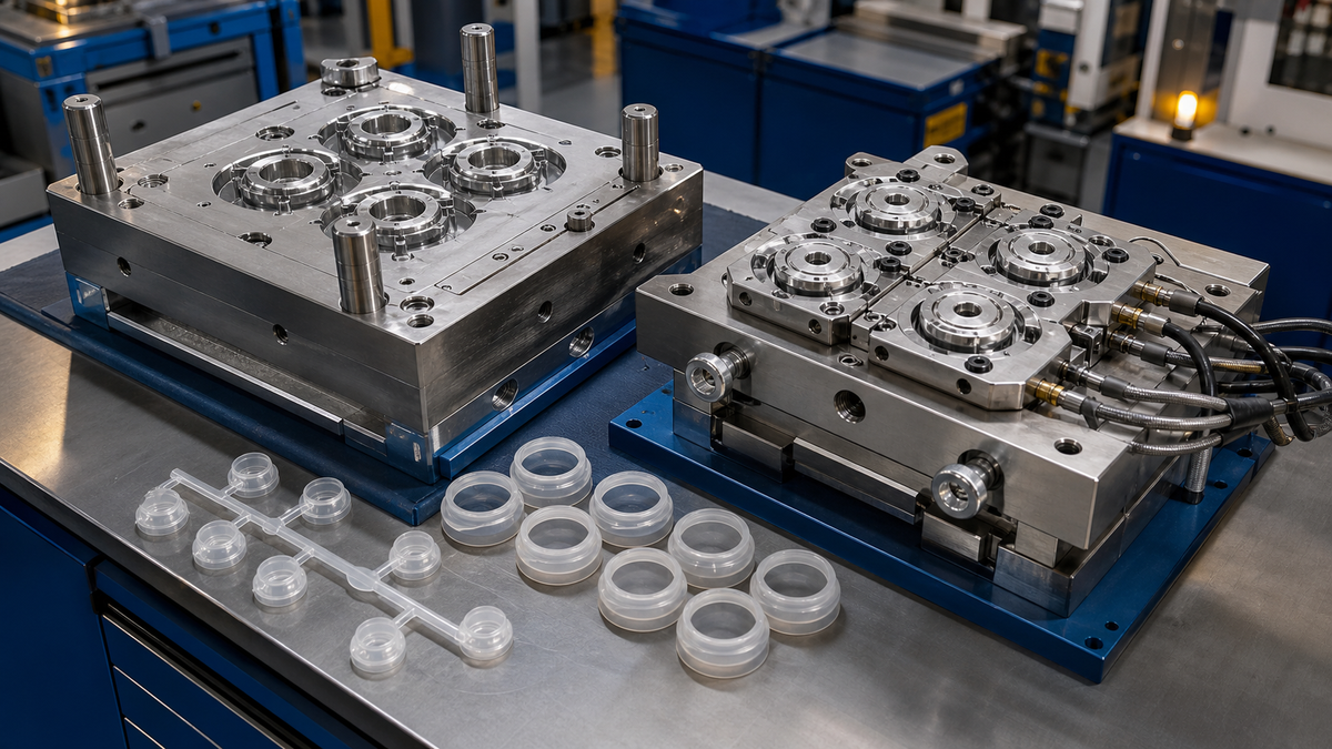 Hot-runner and cold-runner mold systems for baby product manufacturing