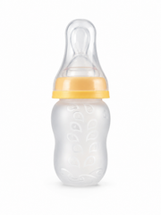Feeding Spoon with Squeezy Food Grade Silicone Feeder Bottle, for Infant Baby, 180ml, BPA Free