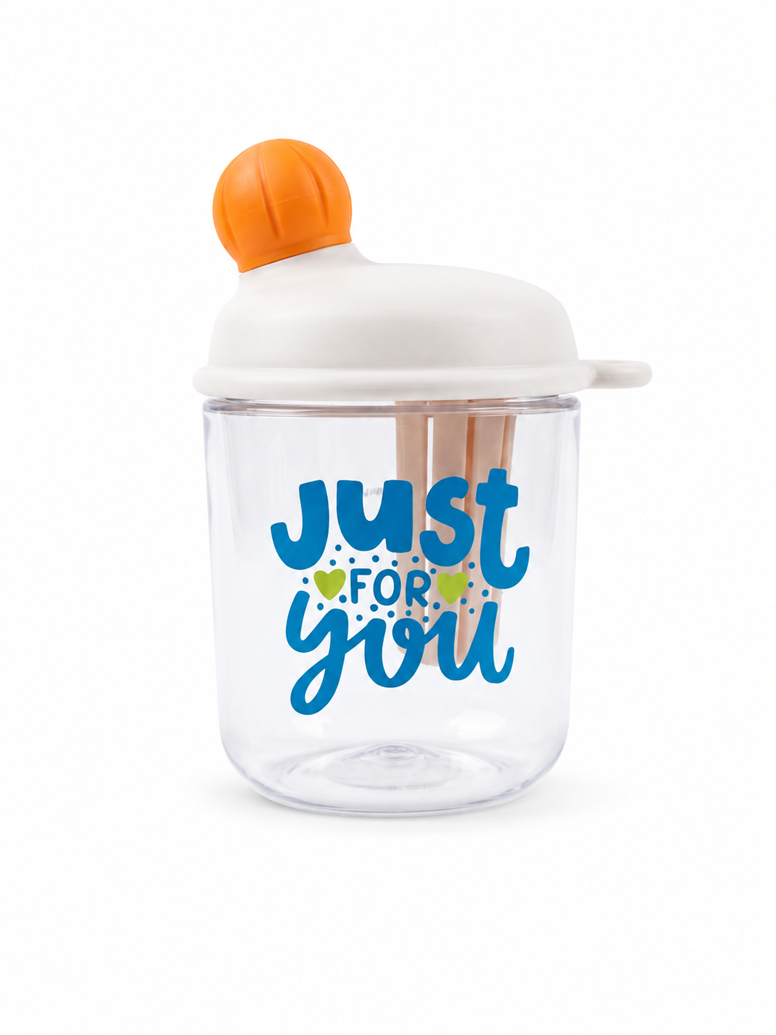 Free Portable Clear Bottles with Rope, Wide Mouth Push Pull Cap Leak Proof