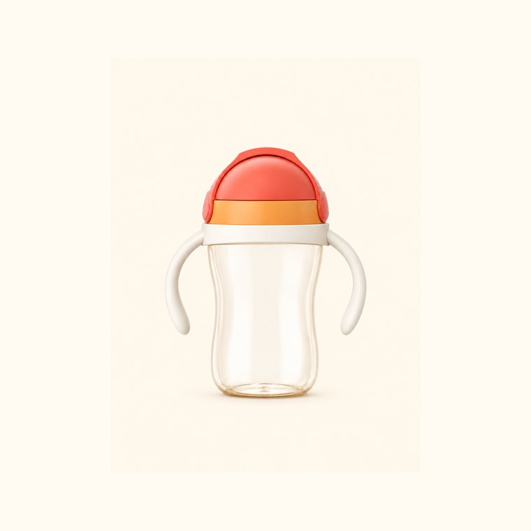 DoraPony cream wide-neck baby bottle