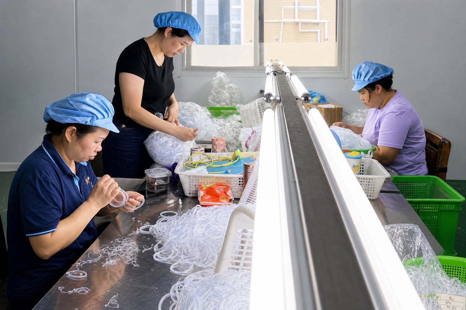 Clean assembly of baby feeding components